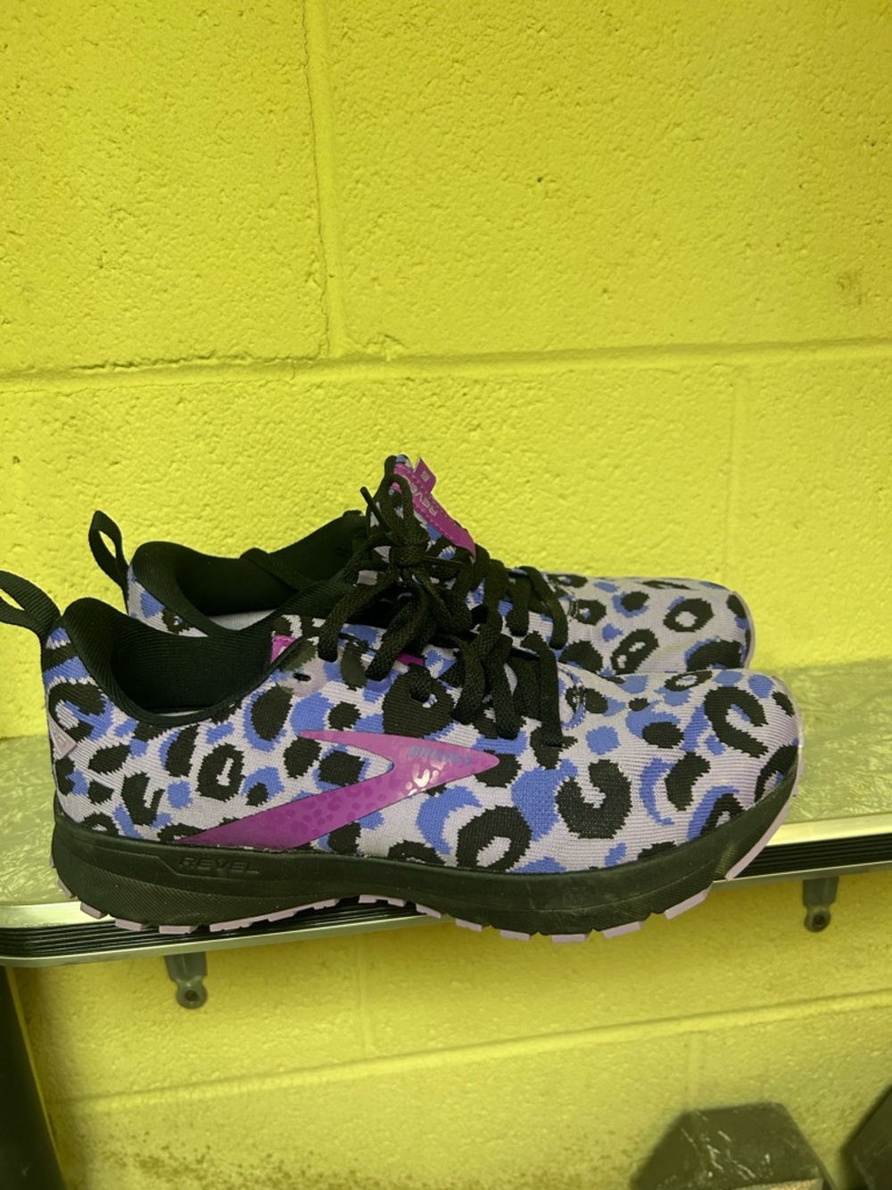 Brooks Women's Purple and Black Leopard Print Running Shoes